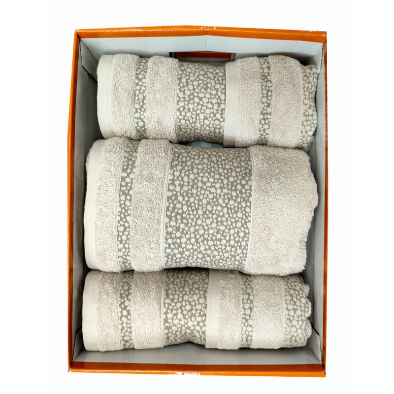 Set asciugamani da cucina 5 pezzi marroni Sebino