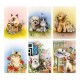 CONFEZIONE 6 PEZZI ASSORTITI STROFINACCI 55X80CM COTONE DIGITALE TIFFANY 13 VINGI