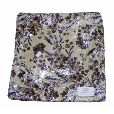 COPPIA FEDERA CUSCINO ARREDO GOBELIN FIORI SPRING PEZZOLI