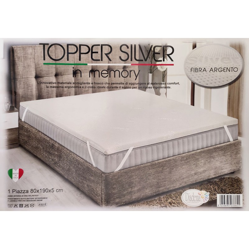 Topper Materasso Singolo Memory Silver 85x195