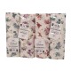 ASSORTITO 4 PEZZI COMPLETO LENZUOLA COTONE MATRIMONIALE DELICATO ROSELLINE HOME SWEET HOME