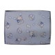 COPERTINA COPRILETTO ESTIVO LETTINO COTONE PIQUET ORSETTI NUVOLE PICCOLE EMOZIONI T&amp;R 362 AZZURRO
