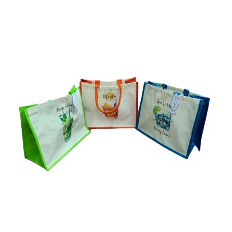 ASSORTITO 6 PEZZI BORSA DA MARE JUTA APERITIVO GITIESSE