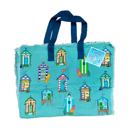 BORSA DA MARE COTONE CON ZIP CABINE PEZZOLI