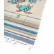 TELO MARE FOUTA CON FRANGE 100X180CM TARTARUGHE CORALLI ART DECO
