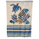 TELO MARE FOUTA CON FRANGE 100X180CM TARTARUGHE CORALLI ART DECO