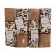 ASSORTITO 4 PEZZI COMPLETO LENZUOLA COTONE MATRIMONIALE DELICATO LEOPARDATO HOME SWEET HOME