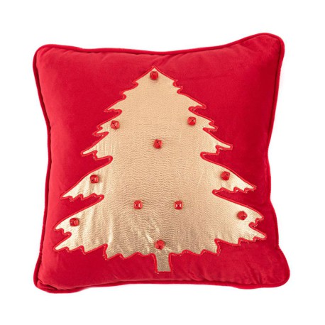 CUSCINO ARREDO IMBOTTITO VELLUTO 40X40CM GOLD TREE PEZZOLI