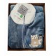 FELPA PILE CON ZIP CAPPUCCIO E RICAMO MIRTA AZZURRO SGHOME