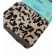 COPPIA SPUGNA ASCIUGAMANO + OSPITE JACQUARD ANIMALIER LEOPARDATO LINEA ORO