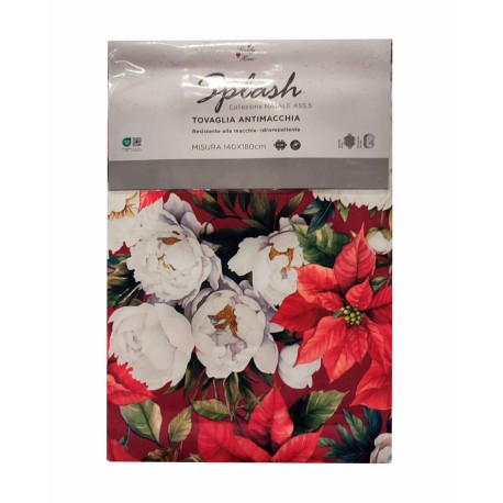 TOVAGLIA ANTIMACCHIA SPLASH NATALE FIORE STELLA LOVELY HOME