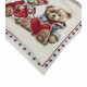 FEDERA CUSCINO ARREDO 45X45CM GOBELIN ORSETTI CUORE PEZZOLI