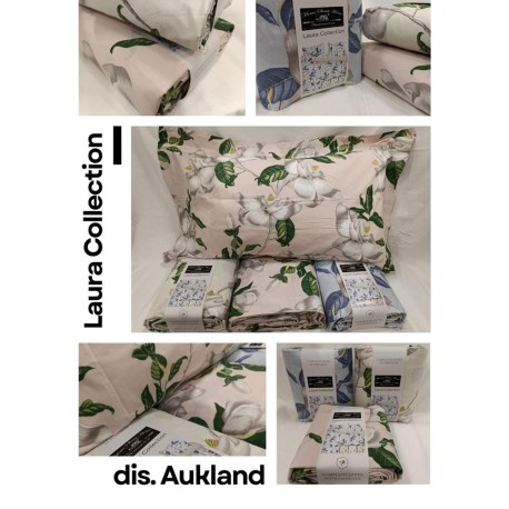 COMPLETO LENZUOLA MATRIMONIALE COTONE PERCALLE AUKLAND HOME SWEET HOME