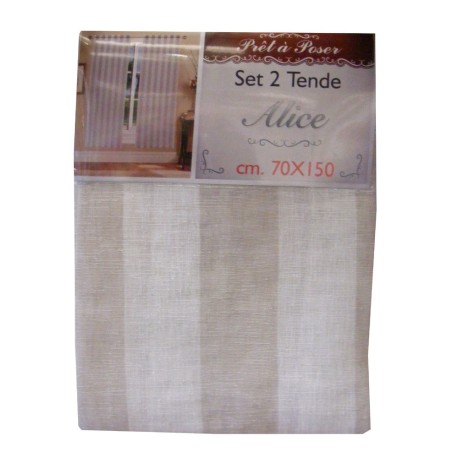 COPPIA TENDE RIGATA ALICE VT BEIGE