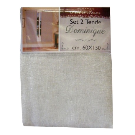 COPPIA TENDE LUREX BRILLANTINI DOMINIQUE VT BEIGE