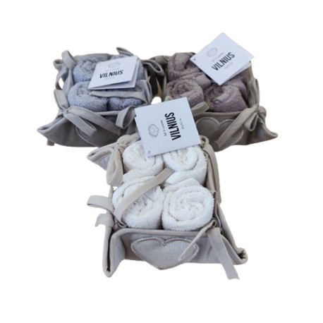 SET 4 PEZZI LAVETTE SPUGNA 30X30CM VILNUS SOPHIE