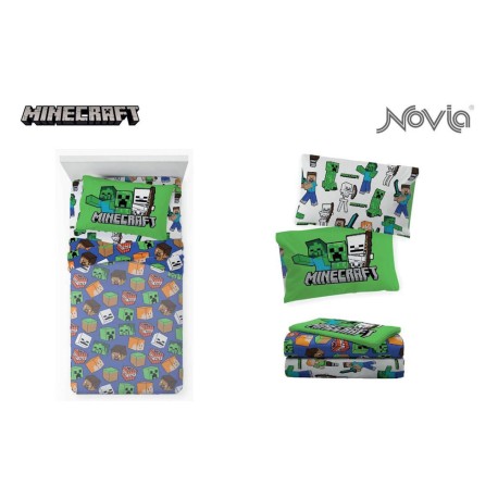 COMPLETO LENZUOLA COTONE MINECRAFT Z NOVIA