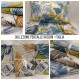 2 PEZZI COMPLETO LENZUOLA MATRIMONIALE COTONE PERCALLE ROSSINI FOGLIA HOME SWEET HOME