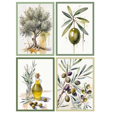 STROFINACCI 50X70CM 4 PEZZI COTONE DIGITALE OLIO SGHOME