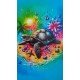 TELO MARE 100X180CM MICROFIBRA EFFETTO VELOUR TARTARUGA HOME SWEET HOME