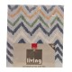 COMPLETO LENZUOLA COTONE ZIGZAG LIVING IMBERTI AZZURRO