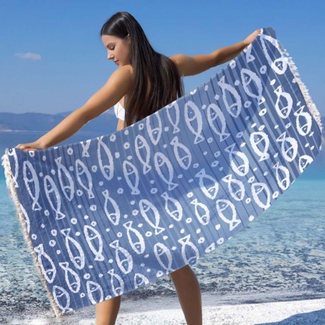 TELO FOUTA 90X170CM COTONE FRANGE SED SGHOME