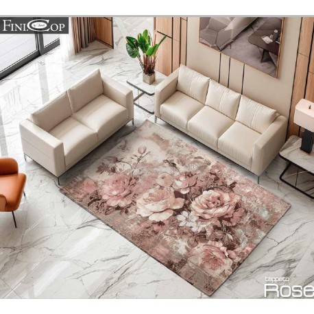 TAPPETO JACQUARD ROSE SUARDI