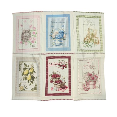 STROFINACCI SPUGNA CONF. 6 PEZZI ASSORTITI COUNTRY COTE LOVELY HOME