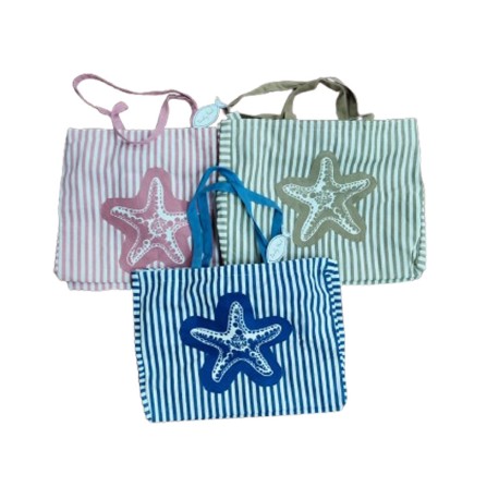ASSORTITO 6 PEZZI BORSA DA MARE XXL COTONE ESTEREL GITIESSE