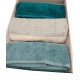 SET 3 ASCIUGAMANO + 3 OSPITE SPUGNA JACQUARD GIANO GABEL