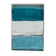 SET 3 ASCIUGAMANO + 3 OSPITE SPUGNA JACQUARD GIANO GABEL