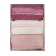 SET 3 ASCIUGAMANO + 3 OSPITE SPUGNA JACQUARD TITANO GABEL