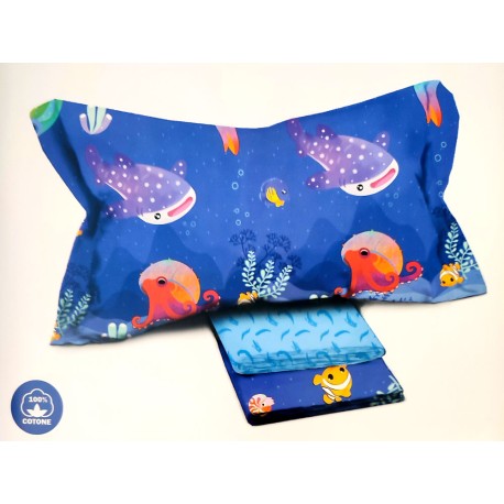COMPLETO LENZUOLA SINGOLO COTONE MARE NOVIA