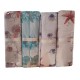 ASSORTITO 4 PEZZI COMPLETO LENZUOLA COTONE MATRIMONIALE DELICATO CORALLI CONCHIGLIE HOME SWEET HOME