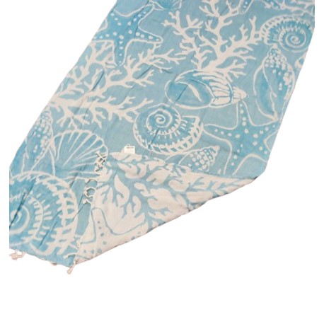TELO MARE PAREO 90X170CM JACQUARD DOUBLE FACE FRANGE IGLAS LINEA ORO
