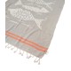 TELO MARE PAREO 90X170CM JACQUARD DOUBLE FACE FRANGE NEMO LINEA ORO