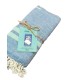 TELO MARE PAREO 90X170CM JACQUARD DOUBLE FACE FRANGE NEMO LINEA ORO