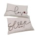 COPPIA FEDERE CUSCINO COTONE LOVE SLEEP MIAMI GIT