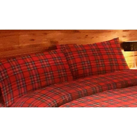 COPPIA FEDERE CUSCINO KILT QUADRIFOGLIO