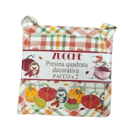 SET CUCINA COTONE DISEGNO ZUCCHE PEZZOLI