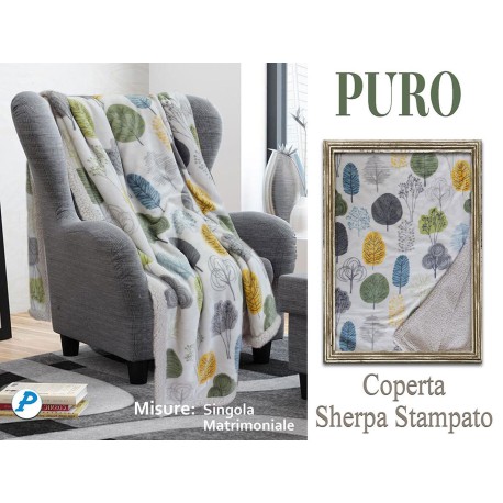 PLAID PILE STAMPATO AGNELLATO PURO PEZZOLI