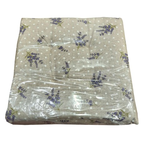CONFEZIONE 4 PEZZI CUSCINI PER SEDIE CON LACCI LAVANDA POIS MIROS PEZZOLI