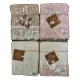SET SPUGNA ASCIUGAMANO + OSPITE RICAMATO KIRA LOVELY SHABBY GITIESSE