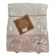 SET SPUGNA ASCIUGAMANO + OSPITE RICAMATO KIRA LOVELY SHABBY GITIESSE PANNA ROSA
