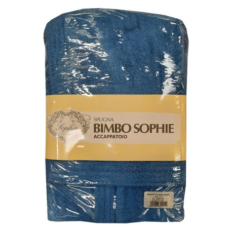 ACCAPPATOIO TINTA UNITA BAMBINO SOPHIE BLU ROYAL