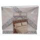 COMPLETO LENZUOLA COTONE MATRIMONIALE CON VOLANT PRIMAVERA ROSE CAREZZE AZZURRO