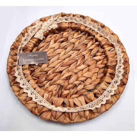 SOTTOPIATTO RATTAN PIZZO TONDO 31CM PREZIOSA