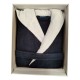 ACCAPPATOIO CON CAPPUCCIO BICOLOR LONDON VINGI BLU