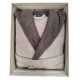 ACCAPPATOIO CON CAPPUCCIO BICOLOR LONDON VINGI GRIGIO