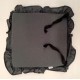 COPPIA CUSCINO LACCI VOLANT SEDIA IMBOTTITO 40X40CM ZEFIR PEZZOLI GRIGIO RETRO